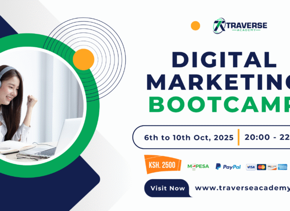 Purple White Orange Modern Geometric Digital Marketing Training Banner (1)